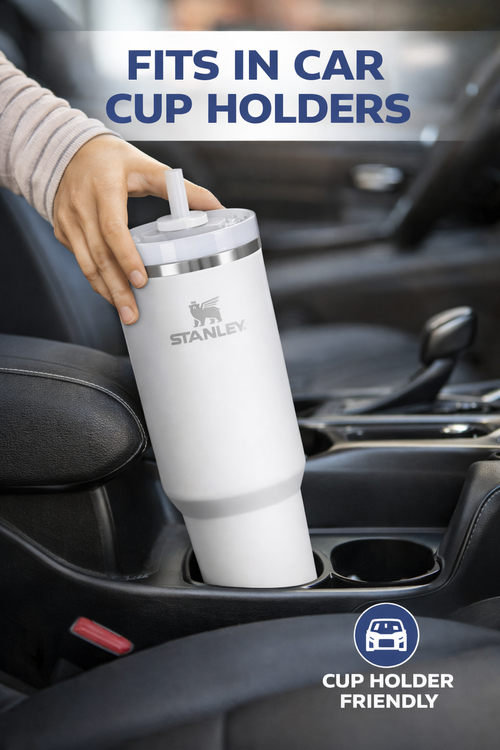 STANLEY Quencher H2.0 Flowstate Tumbler 1.2L - Cold for 11 Hours - Iced for 48 Hours - Metal Water Bottle with Straw, Handle and Lid - Dishwasher Safe - Travel Mug for Cold Drinks - Frost