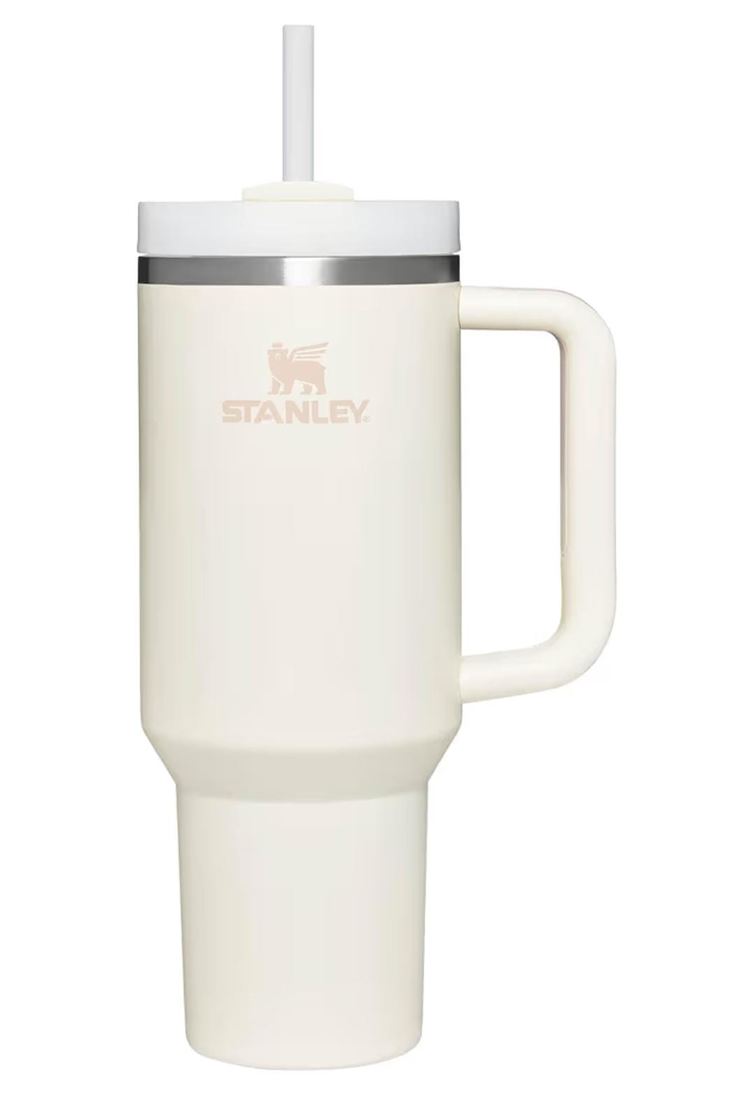 STANLEY Quencher H2.0 Flowstate Tumbler 1.2L - Cold for 11 Hours - Iced for 48 Hours - Metal Water Bottle with Straw, Handle and Lid - Dishwasher Safe - Travel Mug for Cold Drinks - Cream